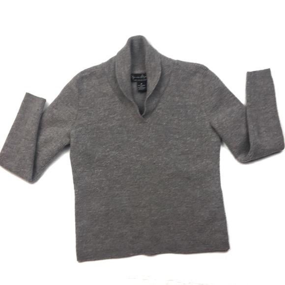 mercer & madison Tops - 🌛. Gray 3/4 sleeve ribbed top medium